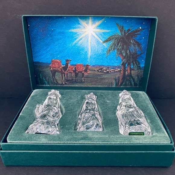1997 Marquis by Waterford Crystal Nativity Figurine Set "The Three Wise Men" Min - Picture 2 of 7